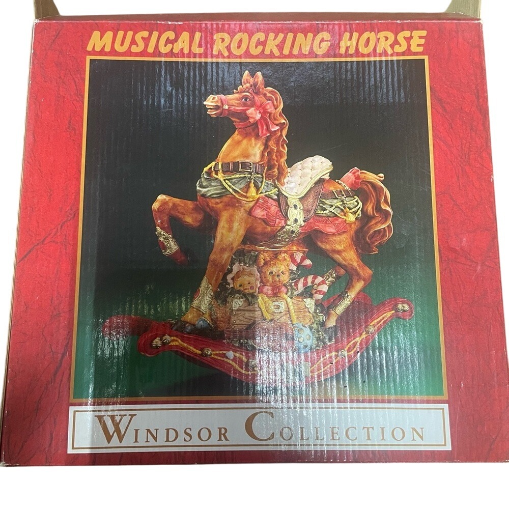 Windsor Collection Musical Rocking Horse Figurine Christmas Decoration‎